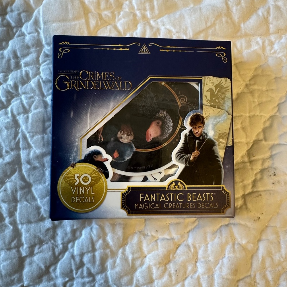Fantastic Beasts Magical Creatures Vinyl Decal Set - Navy & Gold